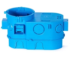 1 vietos dėžutė į gipsą Simet SE2x60G (80mm, mėlyna, behalogenė, IP20)