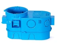 1 vt. dėžutė į gipsą Simet SE2x60 (62mm, mėlyna, behalogenė, IP20)