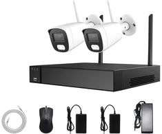 2 WIFI kamerų komplektas Longse LW8MC82B1, 8Mp, 2,8mm, 30m IR, 30m LED, žmogaus ir automobilio detekcija