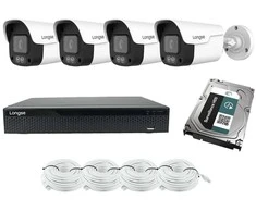 4 megapikselių IP kamerų komplektas Longse su 4 kameromis BPSCFC4R ir 1TB disku