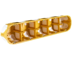 5 vietų dėžutė į gipsą Kopos KPL 64-50/5LD_NA (68mm, garsą slopinanti, geltona)