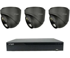 5MP raiškos IP kamerų komplektas Longse - 1- 4 kameros CMSBKL5RC-DG Hybrid light, Sony Starvis, POE, mikrofonas,žmogaus ir automobilio detekcija, Kamerų kiekis: 3, Vaizdo ir maitinimo kabeliai: Be kabelių