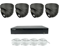 5MP raiškos IP kamerų komplektas Longse - 1- 4 kameros CMSBKL5RC-DG Hybrid light, Sony Starvis, POE, mikrofonas,žmogaus ir automobilio detekcija, Kamerų kiekis: 2, Vaizdo ir maitinimo kabeliai: Be kabelių