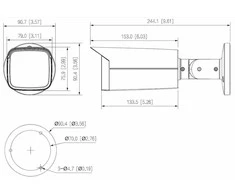 AHD, HD-CVI, HD-TVI, PAL KAMEROS HAC-HFW2802TU-Z-A-27135-S2-DIP 2,7 ... 13,5 mm - MOTOZOOM DAHUA