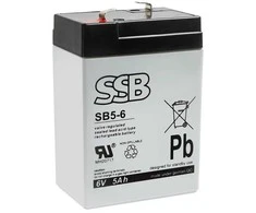 SSB SB 5-6 6V 5Ah AGM Akumuliatorius nereikalaujantis priežiūros
