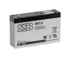 SSB SB 7-6 6V 7Ah AGM Akumuliatorius nereikalaujantis priežiūros