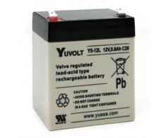 Akumuliatorius YUASA Yuvolt (5Ah, 12V, F2, VRLA)