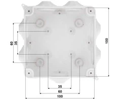 ATSIŠAKOJIMO DĖŽUTĖ SU RIEBOKŠLIAIS PK-100X100