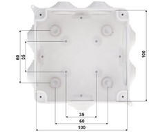 Delta ATSIŠAKOJIMO DĖŽUTĖ SU RIEBOKŠLIAIS PK-100X100
