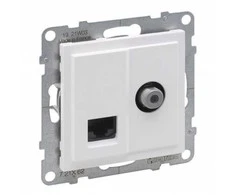 Baltas RJ45+ TV lizdas SUNO Legrand 721162
