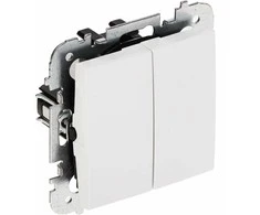 DVIGUBAS APŠVIESTAS JUNGIKLIS SANTRA/4111-10/EPN 250 V 10 A Elektro-Plast