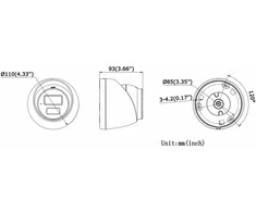 IP KAMERA DS-2CD1363G2-LIU(2.8MM) Išmanusis hibridinis žibintas - 6 Mpx Hikvision