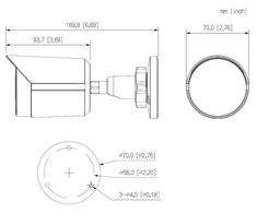 Dahua Technology Co IP KAMERA IPC-HFW2649S-S-IL-0280B-Juodas Išmanus Dvigubo Apšvietimo WizSense - 6 Mpx 2.8 mm DAHUA