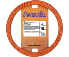 Kabelio pratraukėjas (10m, 4mm, oranžinis, plieno)