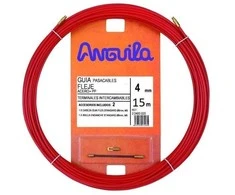 Kabelio pratraukėjas (15m, 4mm, raudonas, plieno)