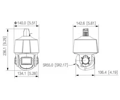 KAMERA IP ROTACINĖ VIDINĖ SD3E410DB-GNY-A-PV TiOC WizSense - 3.7 Mpx 4 ... 40 mm DAHUA