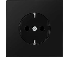 Kištukinis lizdas su įžeminimu JUNG LS1520SWM (juodas, matinis, 16A/250V)