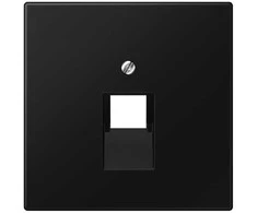 Kompiuterinio lizdo apdaila JUNG LS969-1UASWM (juoda, matinė, 1xRJ45)
