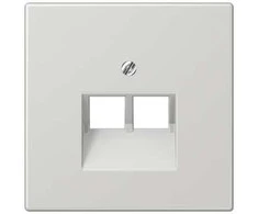 Kompiuterinio lizdo apdaila JUNG LS969-2UALG (pilka, 2xRJ45)