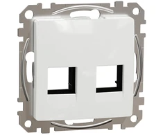 Kompiuterinio lizdo dangtelis 2×RJ45 Schneider Electric Sedna Design SDD111444C (baltas)