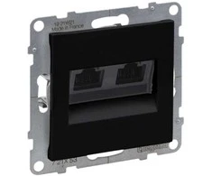 Kompiuterinis lizdas 2 x RJ45 UTP CAT 6 SUNO Legrand 721453 (juoda spalva)