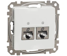 Kompiuterinis lizdas 2xRJ45 STP Schneider Sedna SDD111452S (baltas)