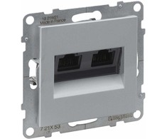 Kompiuterinis lizdas aliuminis SUNO Legrand 721353 (2xRJ45, UTP 6)