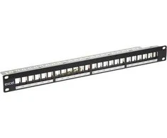 Komutacinė panelė 19" 1U EXCEL 100-095 (24 prievadų, be lizdų)