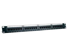 Komutacinė panelė 19" 1U UTP Cat6 LK-5005-Cat6 (24 prievadai, su kabelių laikikliu, 483x44x95 mm)