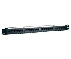 Komutacinė panelė 19" 1U UTP Cat6A LK-5005-Cat6A (24 prievadai, su kabelių laikikliu, 483x44x95 mm)