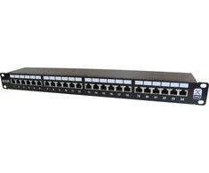 Komutacinė panelė 24 prievadų Excel 100-032 (19'', 1U, ekranuota, Cat6e, LSA)