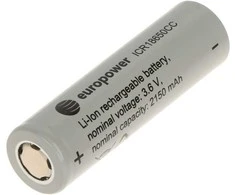 LI-ION AKUMULIATORIUS BAT-ICR18650CC/EP 3.6 V EUROPOWER