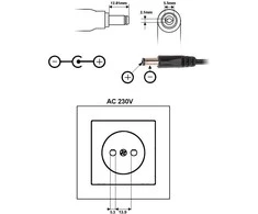 MAITINIMO BLOKAS 12V/10A/5.5-TAY
