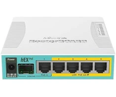 Maršrutizatorius 5 prievadų MikroTik hEX PoE RB960PGS