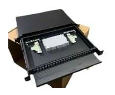 Optinė komutacinė panelė 19" 1U LK-ODF-011 (12xSC simplex, su kasete, termofitais, bėgeliais, 482x293 mm)