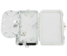 Optinė sieninė dėžutė EX 0691 (plastikinė, SC/LC duplex, 1 kabelio įėjimas, 2 adapteriai, kasetė, be adapterių, 167×102×31 mm)