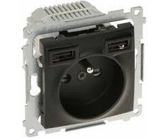 Schneider Electric Orno PAVIENIS LIZDAS SU MAITINIMO ŠALTINIU USB DGZ1ZUSB2AA.01/49-SIMON54 Premium 230 V 16 A