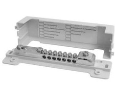 Potencialo išlyginimo šyna Morek 944 (7x25mm2, kabelių pajungimas iki 16mm2, įžeminimas iki 30x3.5mm2)