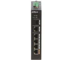 Šakotuvas PRAMONINIS SWITCH'AS POE PFS3106-4ET-60-V2 4 PRIEVADŲ SFP DAHUA