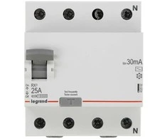 RCD JUNGILKLIS LE-402062 TRIFAZIS, AC TIPAS 30 mA 25 A LEGRAND