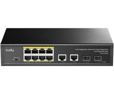 Šakotuvas 10 prievadų komutatorius CUDY GS1010PS2