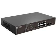Šakotuvas Hikvision 10 prievadų komutatorius Ruijie RG-ES110GDS-P (PoE)