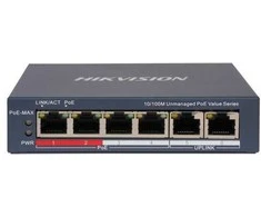 Šakotuvas Komutatorius 6 prievadų Hikvision DS-3E0106P-E/M(B)