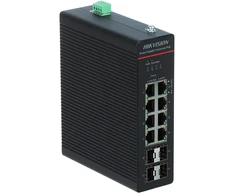Šakotuvas PRAMONINIS SWITCH'AS POE DS-3T1512HP-SI-8P4FKIT(75W) 8 PRIEVADŲ SFP Hikvision