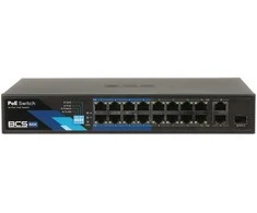 Šakotuvas SWITCH POE BCS-B-SP1602G-1SFP 16 PRIEVADŲ SFP BCS BASIC