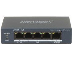 Šakotuvas SWITCH POE DS-3E0505HP-E 4 PRIEVADŲ Hikvision