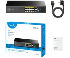 Šakotuvas SWITCH POE GS1010PE 8 PRIEVADŲ CUDY