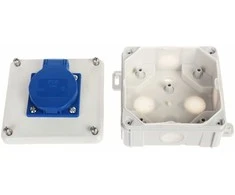 SINGLE SOCKET WITH JUNCTION BOX 2K/98X98/GN-230/EPN 250 V AC 16 A IP54 Elektro-Plast