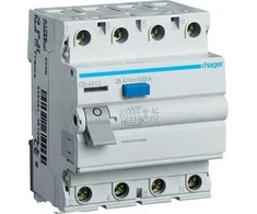 Srovės nuotekio relė Hager CD441J (AC, 40A, 4P, 30mA, 230V)
