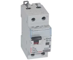 Srovės nuotekio relė su automatiniu jungikliu Legrand 411048 (C, 10A, 2P, 30mA, 230V)
